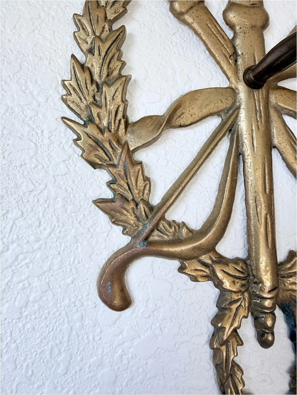 Antique French Style Trophy of Love Wall Plaque | Cupid Bow Quiver Torch  Laurel